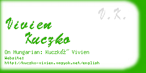 vivien kuczko business card